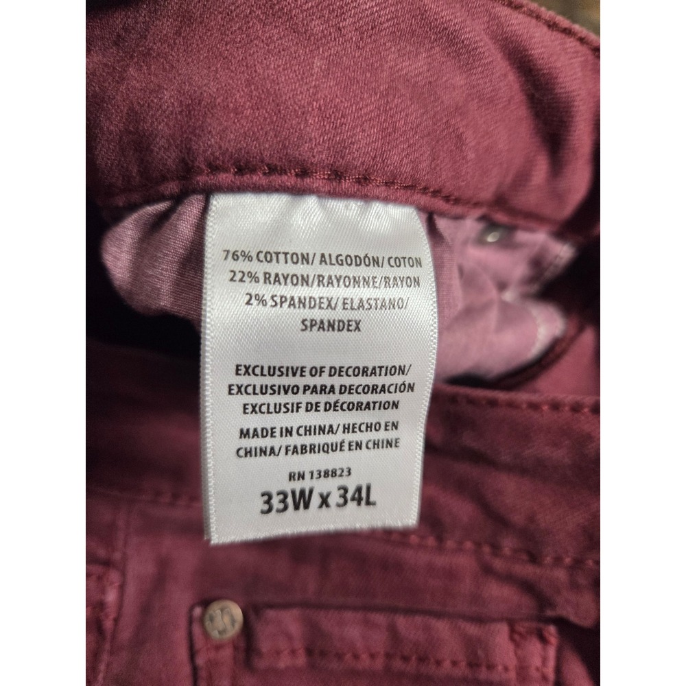 Shyanne Burgundy Extreme Flare Bell Bottom Jeans Raw Hem 33W x 34L Western Boho - Picture 4 of 6